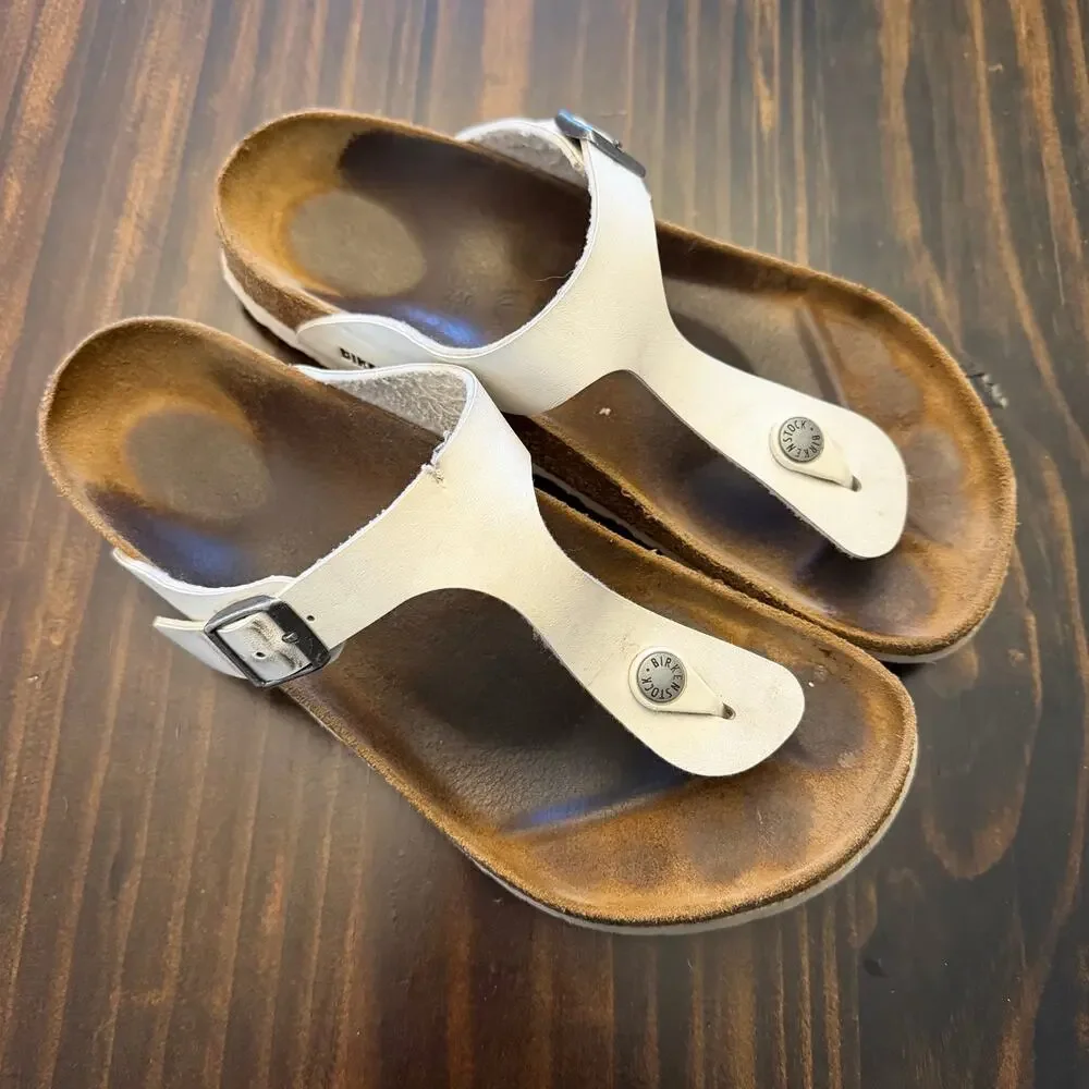 Birkenstock Gizeh Sandals White Women's Size 40